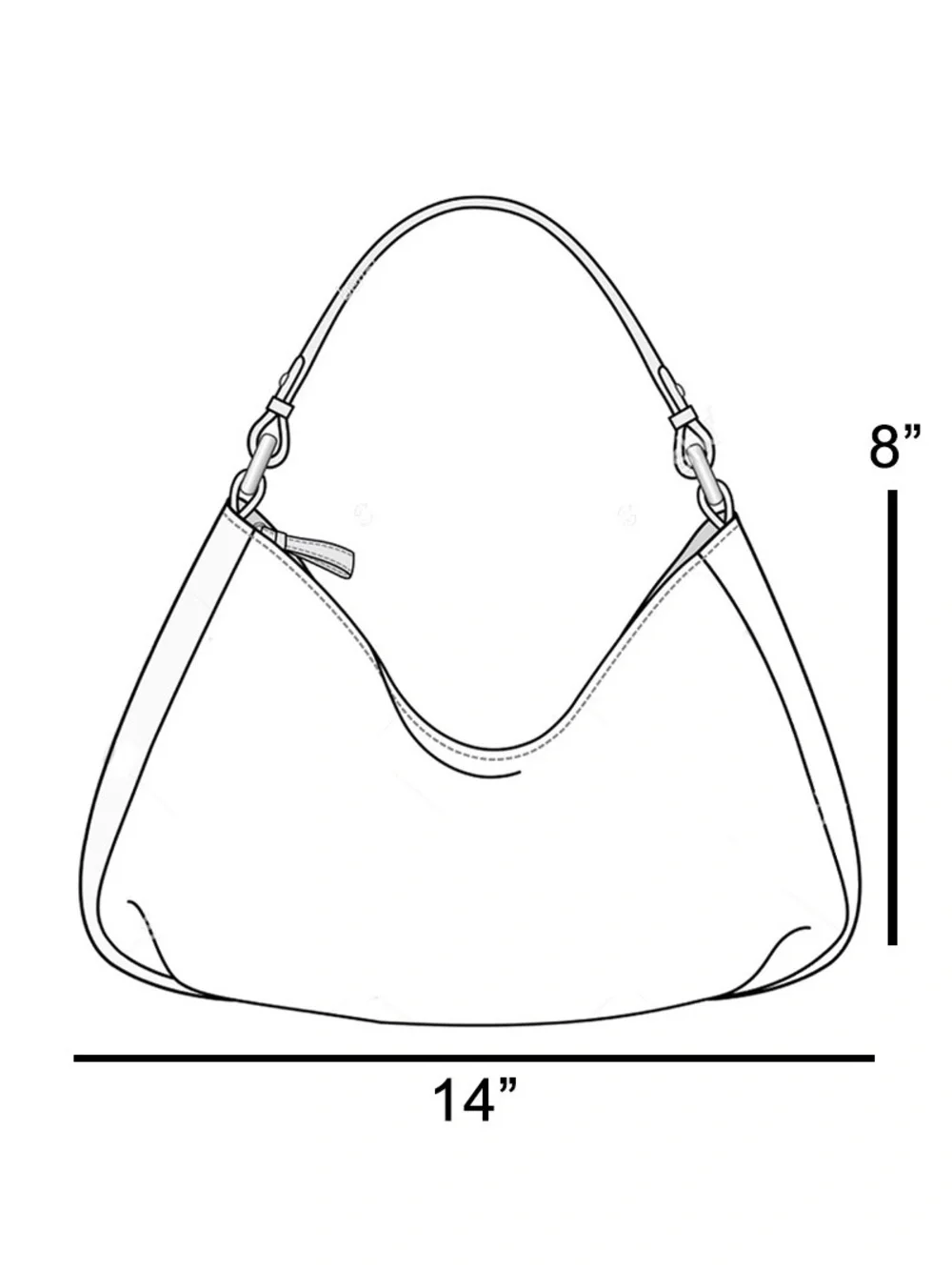 NWT Metallic Sphere Studded Soft Hobo Shoulder Bag